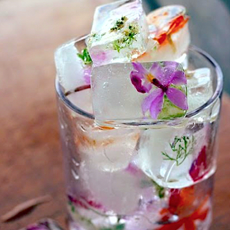 FROZEN FLOWER DECOR — Custom Cocktail Ice Cubes