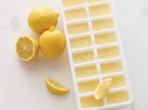 citronové kostky ledu pro ledový čaj